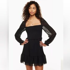 Aritzia tempest mini dress in black
